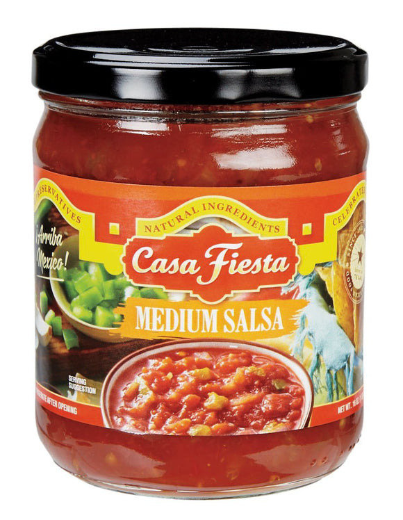 CASA FIESTA Chili Salsa, Medium 12/16 oz