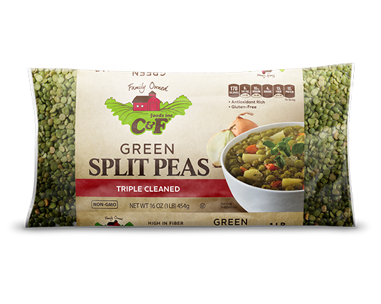 C&F Green Split Peas 1/25 lb