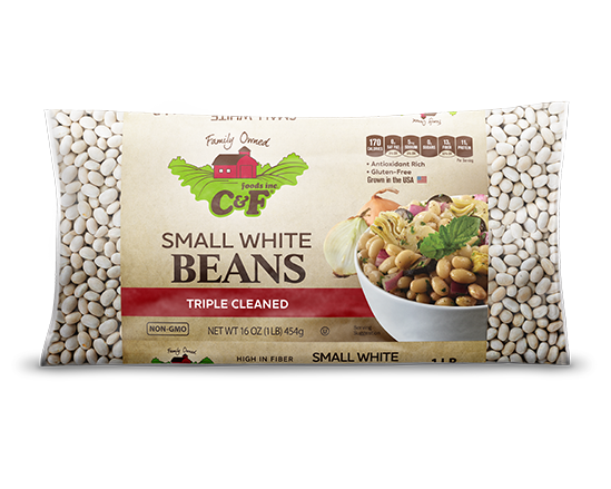 C&F Small White Beans 1/25 lb