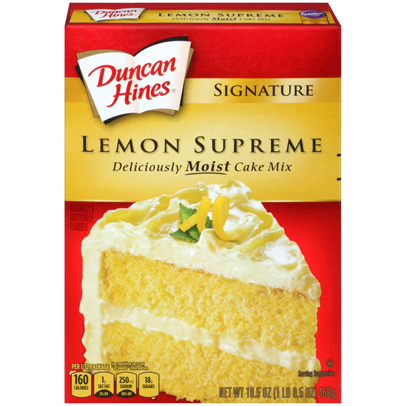 DUNCAN HINES Cake Mix, Lemon Supreme 12/16.5 oz