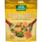 FRESH GOURMET Croutons, Butter & Garlic, Trans Fat Free 4/2.5 lb