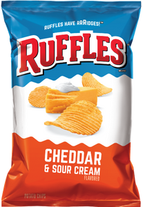 RUFFLES Potato Chips, Cheddar & Sour Cream 12/6.5 oz