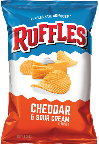 RUFFLES Potato Chips, Cheddar & Sour Cream 12/6.5 oz