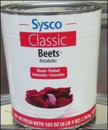 SYSCO CLASSIC, Sliced Beets Medium Fancy 6/#10